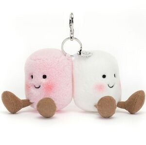 Amuseables Pink/White Marshmallow Charm 3.5x5.9x2" Soft & Plush NWT Authentic